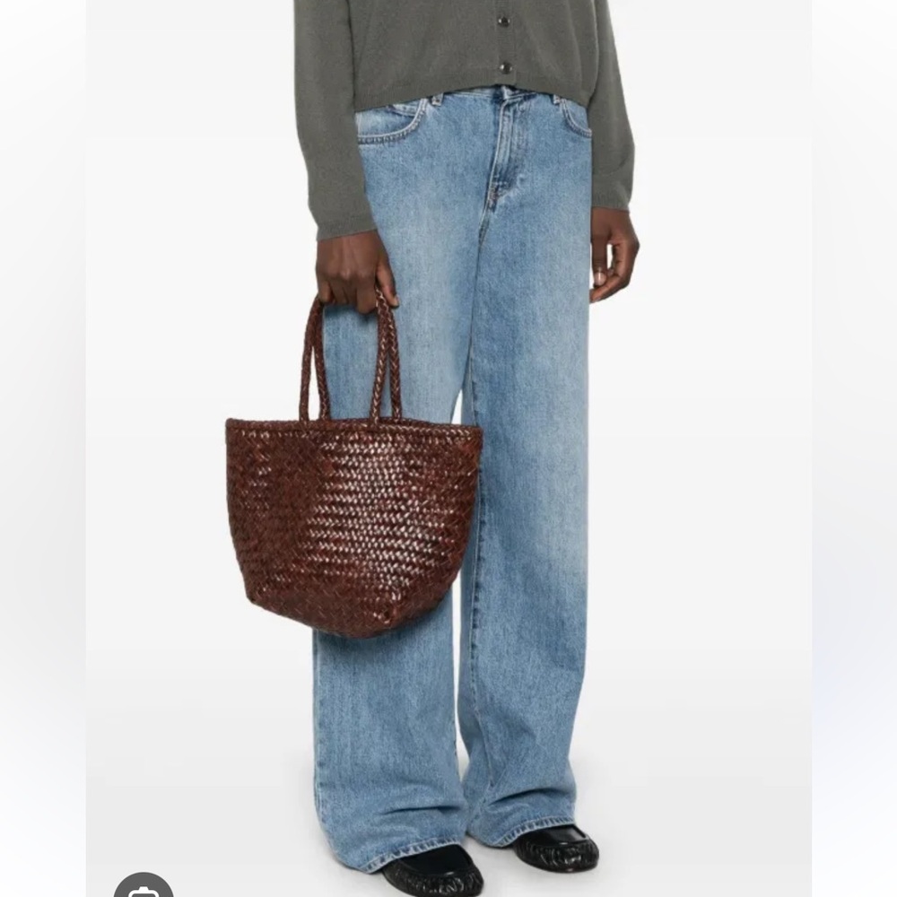 Dragon Diffusion Small Grace Brown Woven Tote Bag